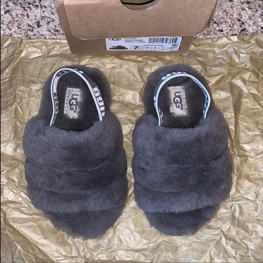 Toddler ugg fur slippers